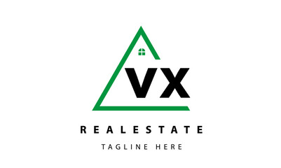  creative real estate VX latter logo vector