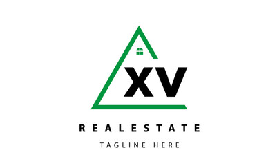  creative real estate XV latter logo vector
