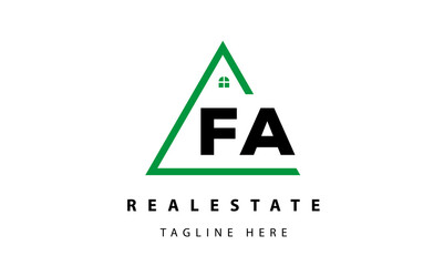  creative real estate FA latter logo vector