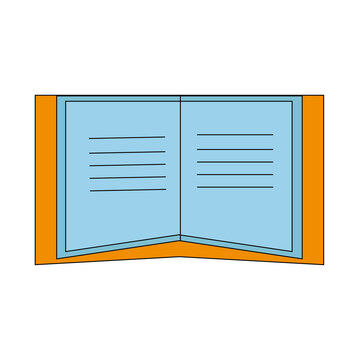 A colored book icon on a white background for use in clipart or web design
