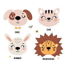 Set of funny animal for kids