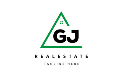GJ creative real estate logo vector