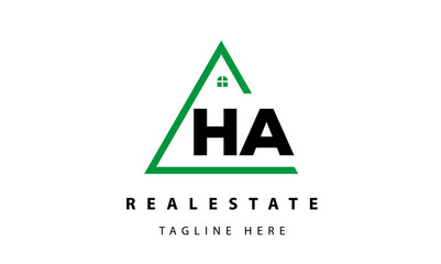 HA creative real estate logo vector