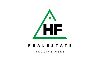 HF creative real estate logo vector