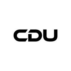 CDU letter logo design with white background in illustrator, vector logo modern alphabet font overlap style. calligraphy designs for logo, Poster, Invitation, etc.