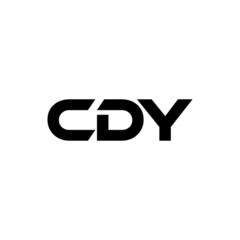 CDY letter logo design with white background in illustrator, vector logo modern alphabet font overlap style. calligraphy designs for logo, Poster, Invitation, etc.