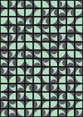 Abstract Geometric Pattern generative computational art illustration