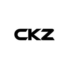 CKZ letter logo design with white background in illustrator, vector logo modern alphabet font overlap style. calligraphy designs for logo, Poster, Invitation, etc.