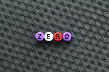 round letter ZERO. No quantity or number