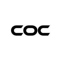 COC letter logo design with white background in illustrator, vector logo modern alphabet font overlap style. calligraphy designs for logo, Poster, Invitation, etc.