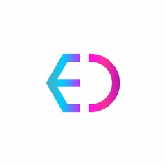 letter ed logo template