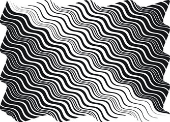 Fototapeta premium Abstract flow lines background . Fluid wavy shape .Striped linear pattern . Music sound wave . Vector illustration