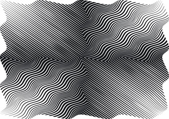 Abstract flow lines background . Fluid wavy shape .Striped linear pattern . Music sound wave . Vector illustration