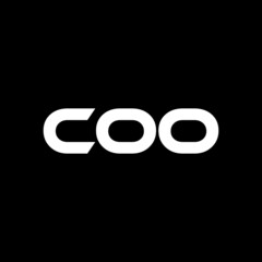 COO letter logo design with black background in illustrator, vector logo modern alphabet font overlap style. calligraphy designs for logo, Poster, Invitation, etc. - obrazy, fototapety, plakaty