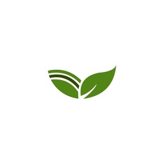 Green Leaf Icon Vector Illustrations nature