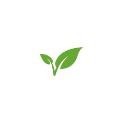 Green Leaf Icon Vector Illustrations nature