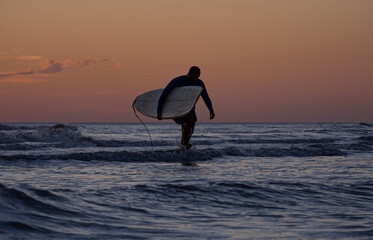surfer at sunset