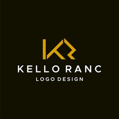 Minimalist and geometric logo about the letter KR.
EPS 10, Vector