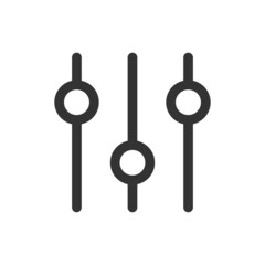 Vertical adjustment icon isolated on white background. Filter button symbol modern, simple, vector, icon for website design, mobile app, ui. Vector Illustration