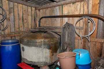 fiberglass boiler for making brandy, in Milas, in Bistrita, Romania, 2021, August
