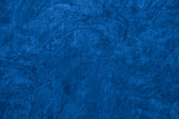 Old wall pattern texture cement blue dark abstract  blue color design are light with black gradient background.