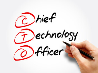CTO - Chief Technology Officer, acronym concept background