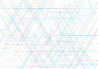 Blue purple lines minimal low poly geometric background. Vector technology design