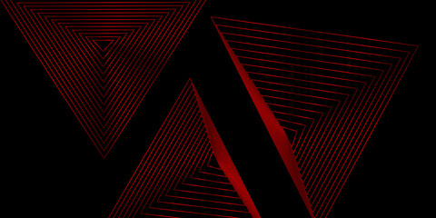 Futuristic black and red background with lines