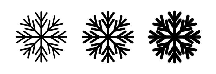 snowflake icon, snowflake for air conditioner control icon, snowflake symbol