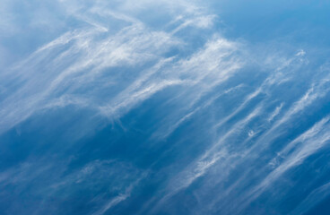 Wave clouds on blue sky, beautiful clouds in the nature
