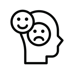 bipolar icon illustration vector graphic