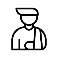 trauma icon illustration vector graphic