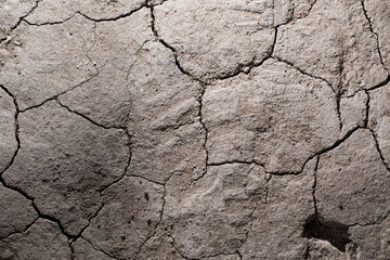 Dry cracked earth ground texture. No watering desert