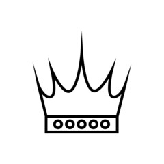 Crown vector icon. King illustration sign. Queen symbol. monarchy mark.