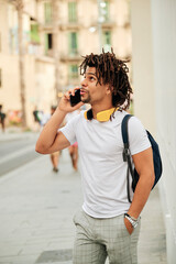 Fototapeta premium portrait of a black man with Dreadlocks - concept lifestyle