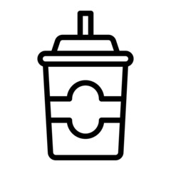 Coffee Cup Restaurant Drink Icon, Outline Coffee Cup Restaurant Drink Fast Food Vector Icon For Web Or App Design Isolated On White Background.
