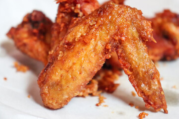 Delicious grilled chicken on a white background