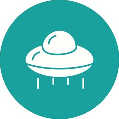 SpaceShip Glyph Vector Line Icon Design