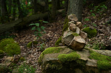 Steinhaufen im Wald