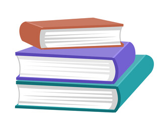 読書の秋　積み上げた本　秋の風物詩アイコン/イラスト素材