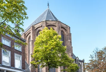 Foto op Plexiglas Old Church seen from the Voorstraat, Delft, South Holland Province, The Netherlands © Holland-PhotostockNL