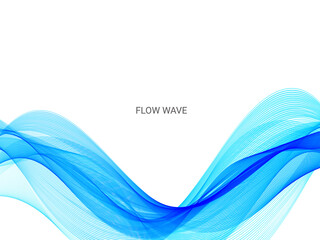 Abstract modern flowing blue wave pattern background