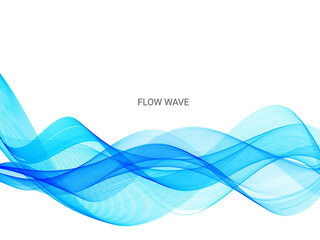 Abstract stylish decorative blue curve pattern wave background