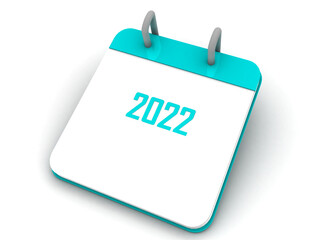 3d illustration 2021 New Year white background