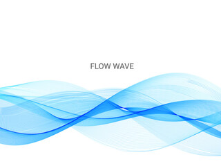 Abstract stylish decorative blue curve pattern wave background