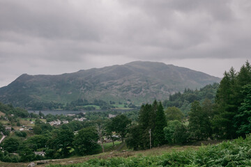 landscape with clouds in the lake district