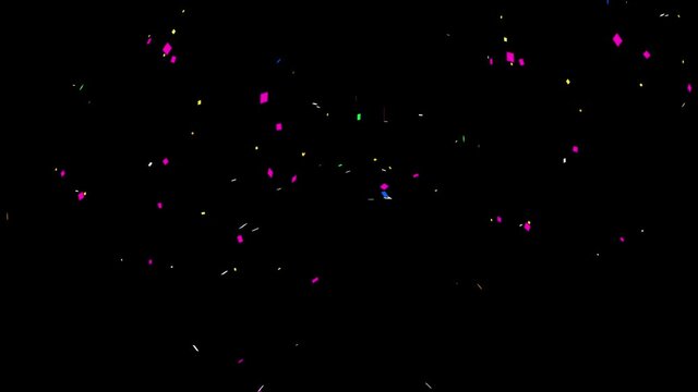 Realistic Multicolored Confetti explosion.Wedding, Birthday, Celebration, Carnival, Party or Holiday.4k