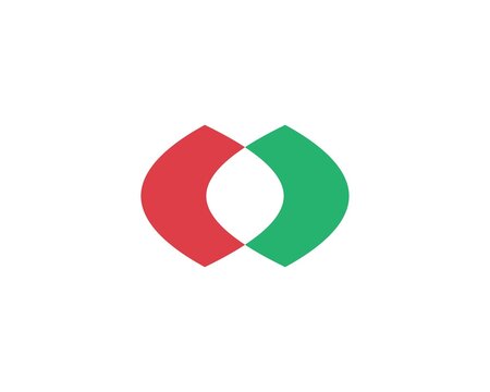 O and oo letter logo design vector template