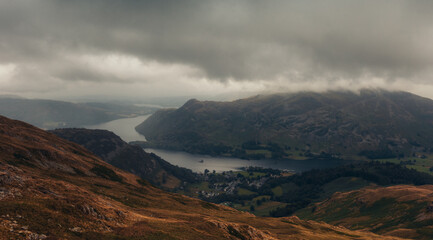 moody fog in the mountains