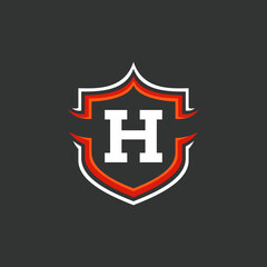 Letter and Shield logo template with strong and modern style